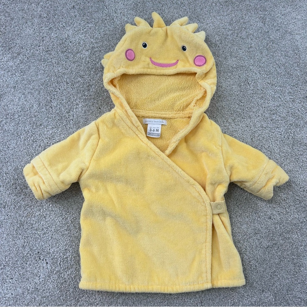 Pottery Barn Kids Yellow and Pink Cozy Pajama Robe